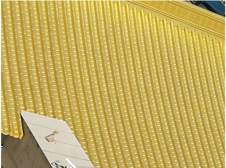 彩鋁板應用-鋁合金仿古瓦